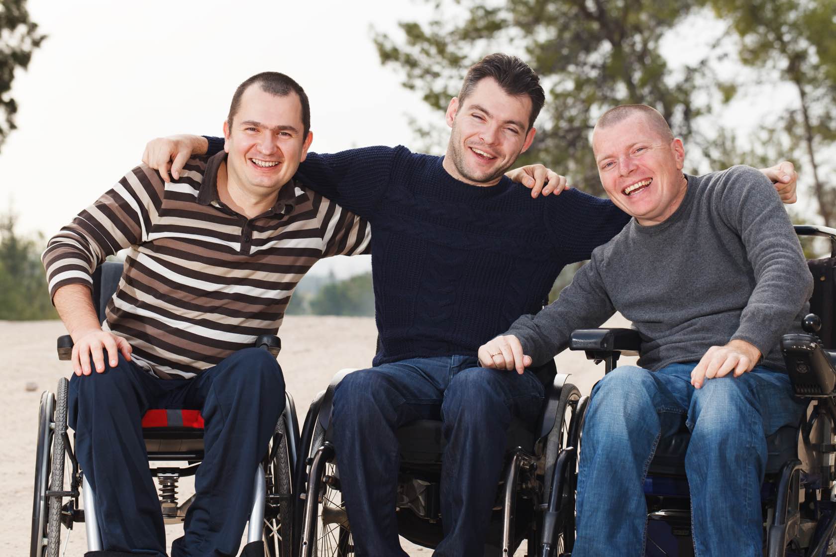 buddies taking a photo smiling